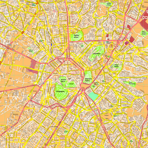 Athens map