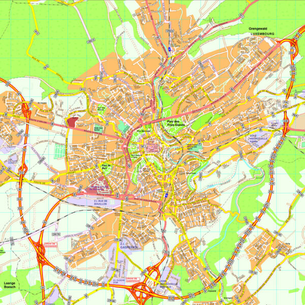 Luxembourg map