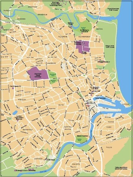 aberdeen vector map