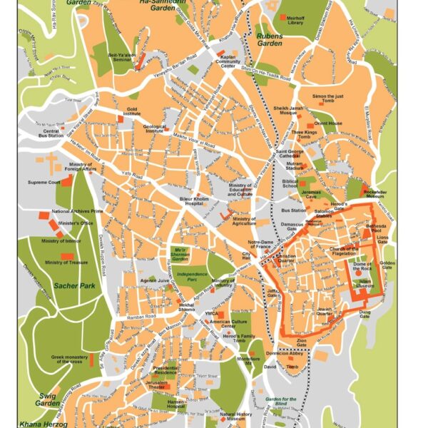 jerusalem vector map