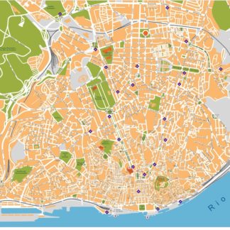 lisboa vector map