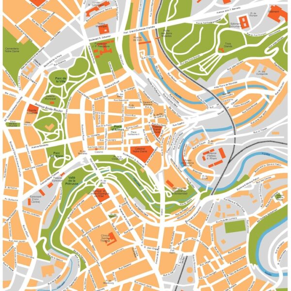 luxembourg vector map
