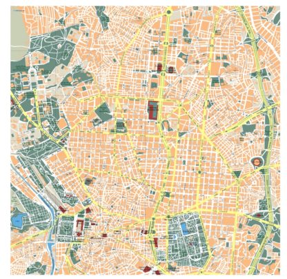madrid vector map