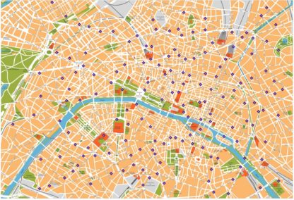 paris vector map