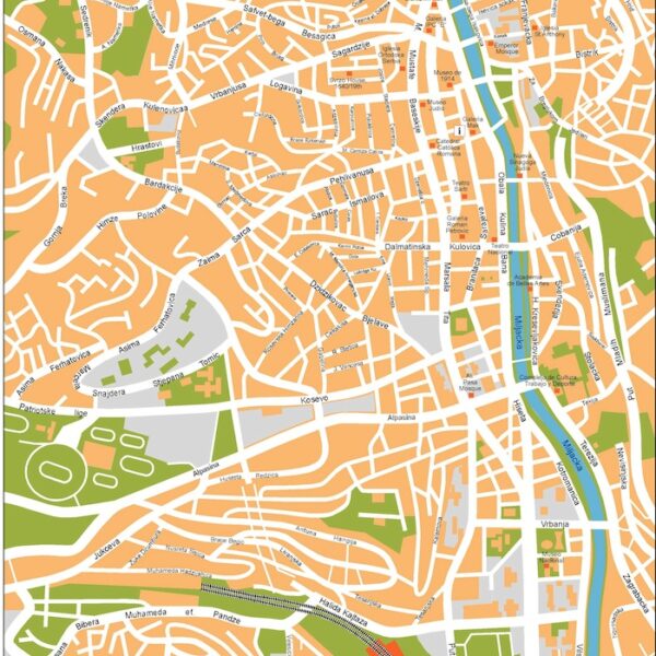 sarajevo vector map