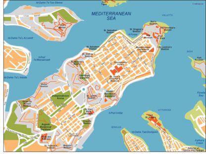 valletta vector map