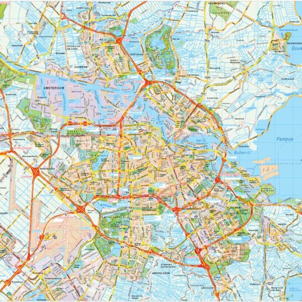 Amsterdam mapa vectorial EPS Illustrator vector