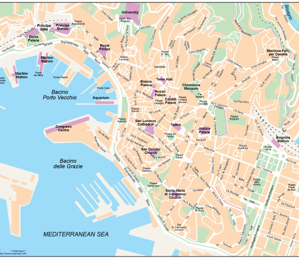 Genoa vector map
