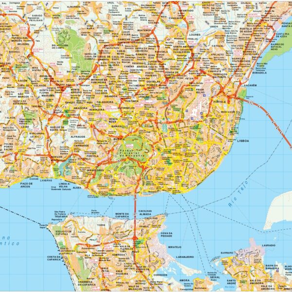 Lisboa mapa vectorial EPS Illustrator vector