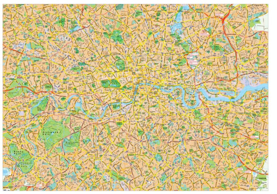 London mapa vectorial EPS Illustrator vector