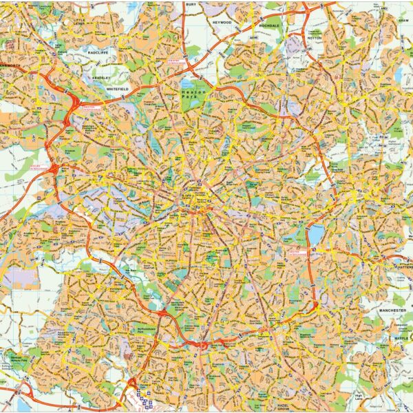 Manchester mapa vectorial EPS Illustrator vector