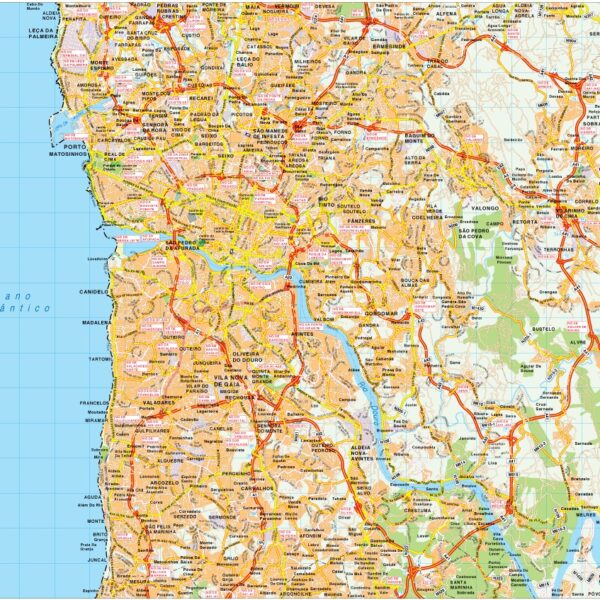 Porto mapa vectorial EPS Illustrator vector