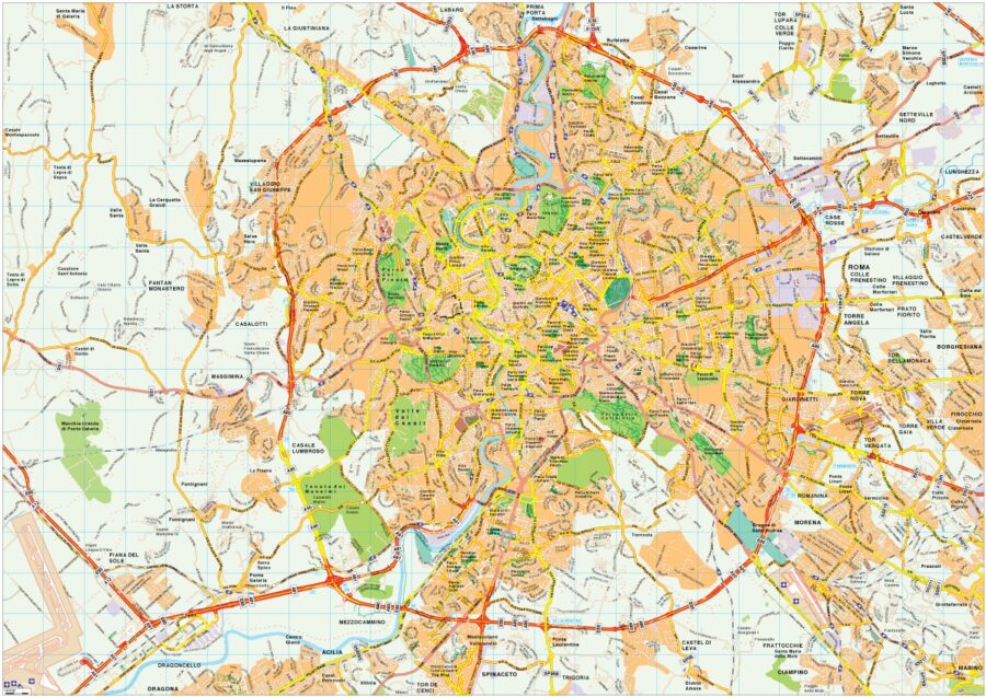 Roma mapa vectorial EPS Illustrator vector