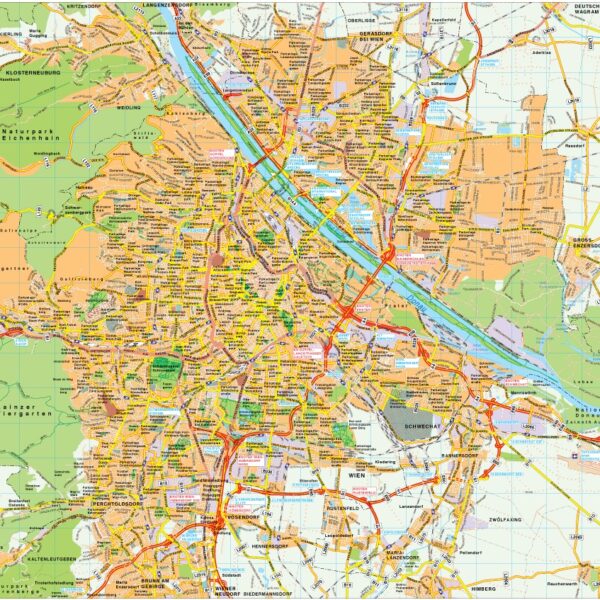 Wien mapa vectorial EPS Illustrator vector
