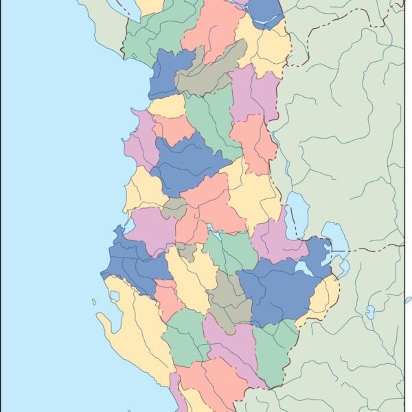 albania mapa mudo vectorial