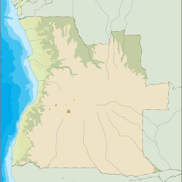 angola illustrator mapa físico digital