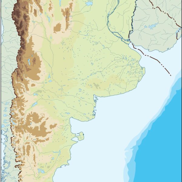 argentina illustrator mapa físico digital