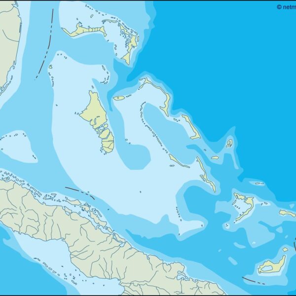 bahamas illustrator mapa físico digital