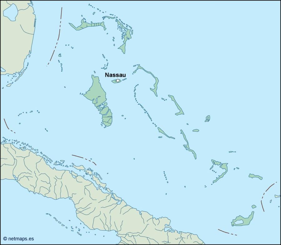 bahamas vector mapa