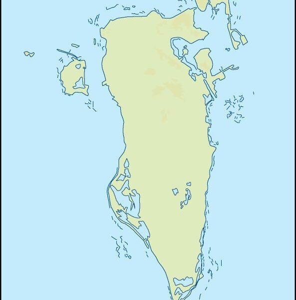 bahrain illustrator mapa físico digital