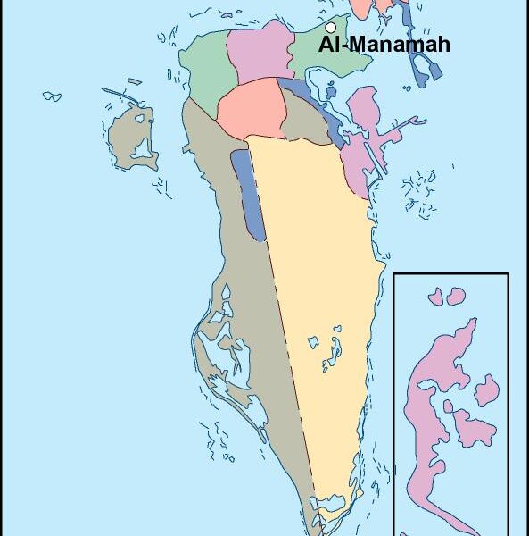 bahrain vector mapa