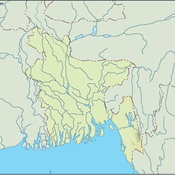 bangladesh illustrator mapa físico digital