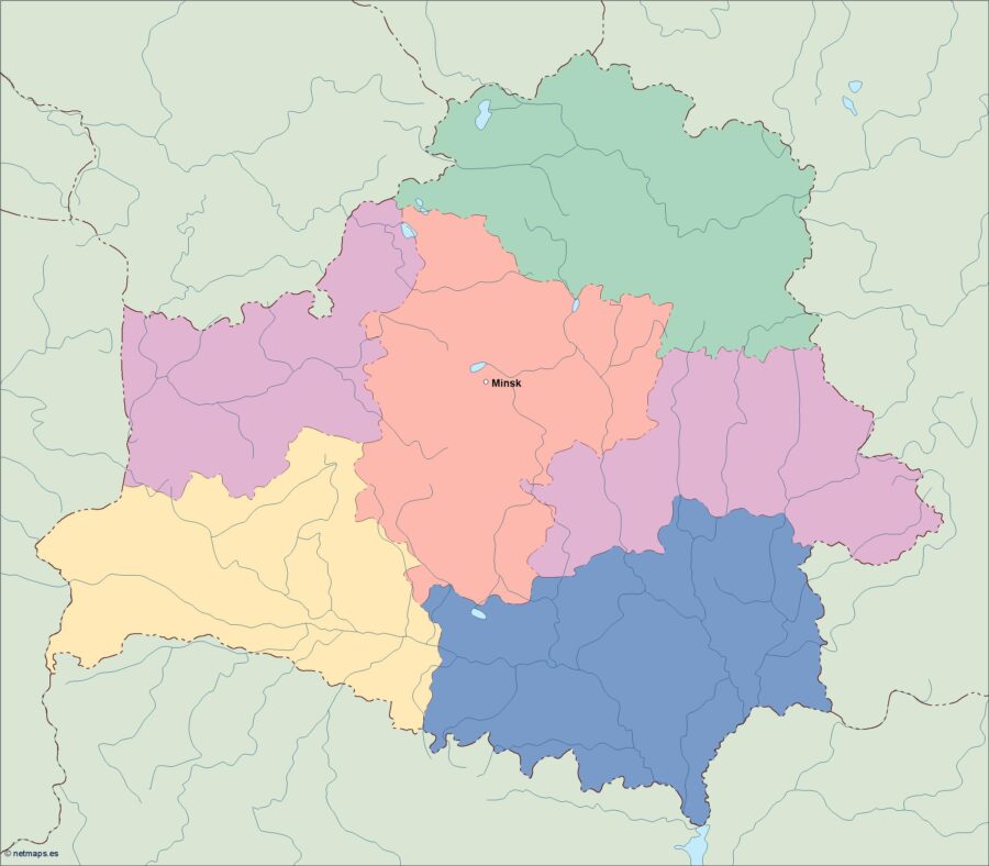 belarus vector mapa