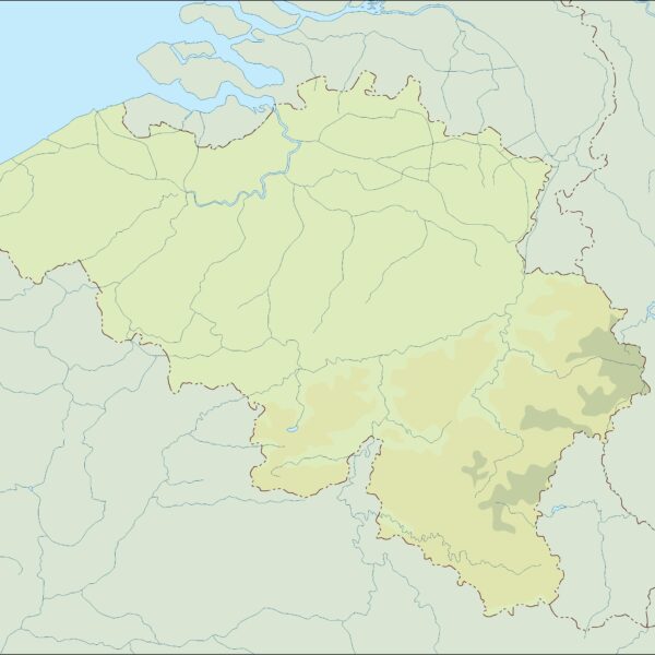 Bélgica illustrator mapa físico digital