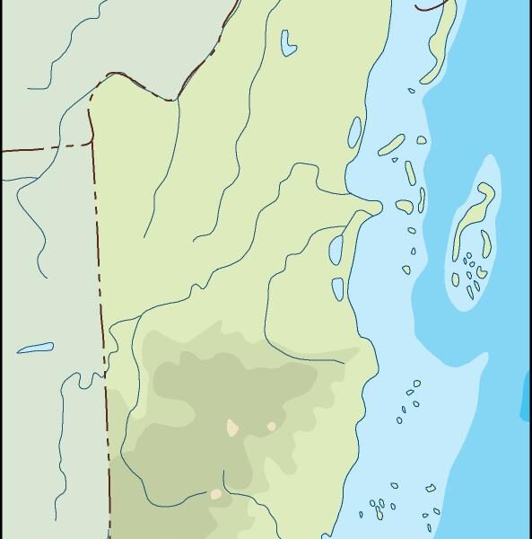 belize illustrator mapa físico digital