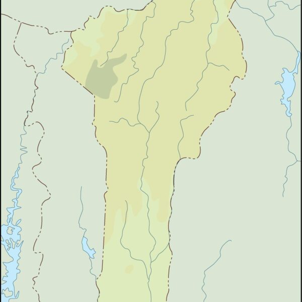 benin illustrator mapa físico digital