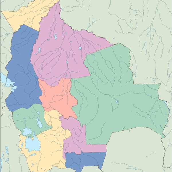 bolivia mapa mudo vectorial