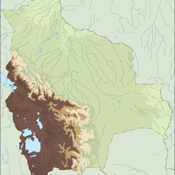 bolivia illustrator mapa físico digital