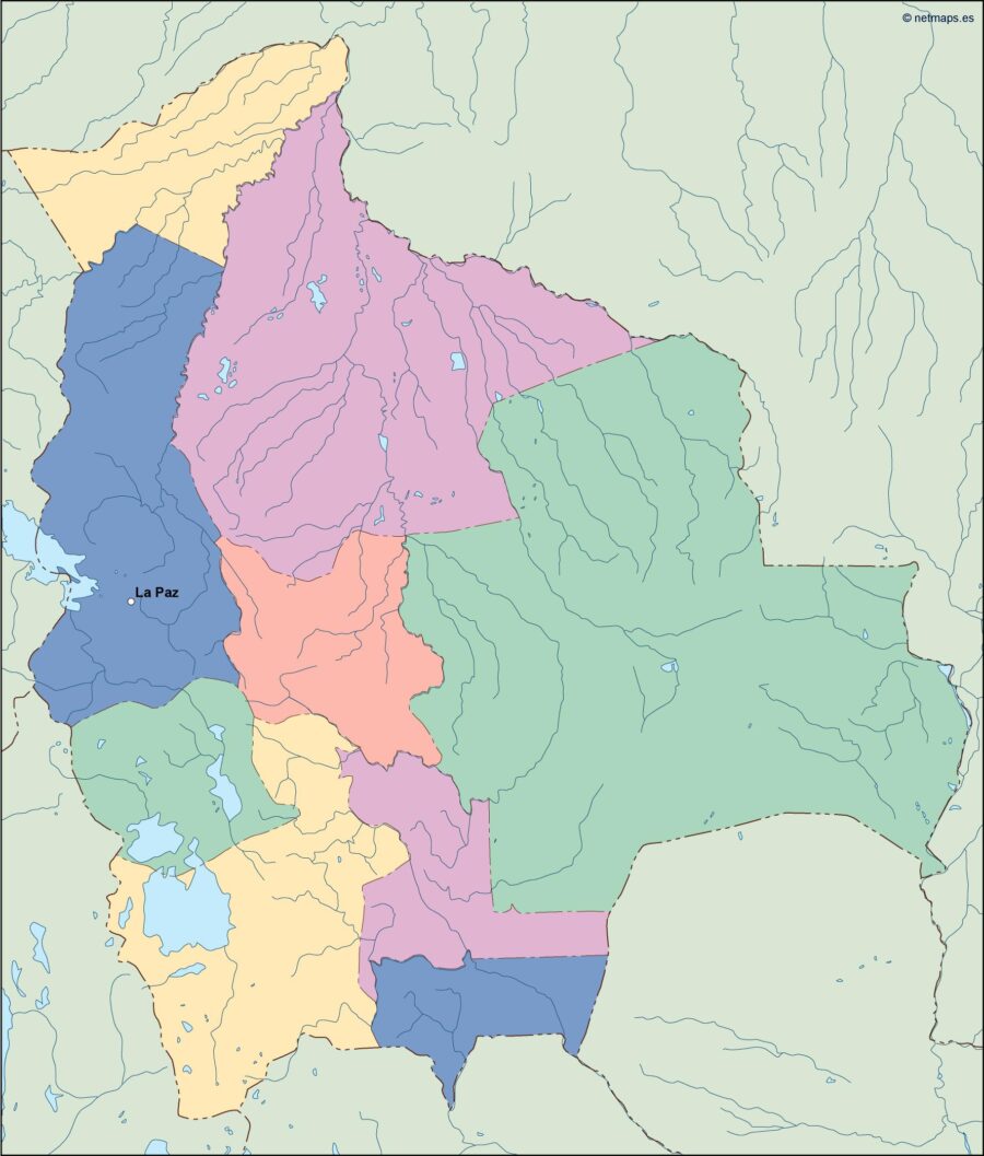 bolivia vector mapa