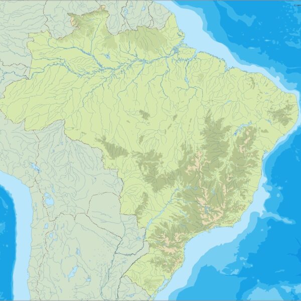 brazil illustrator mapa físico digital