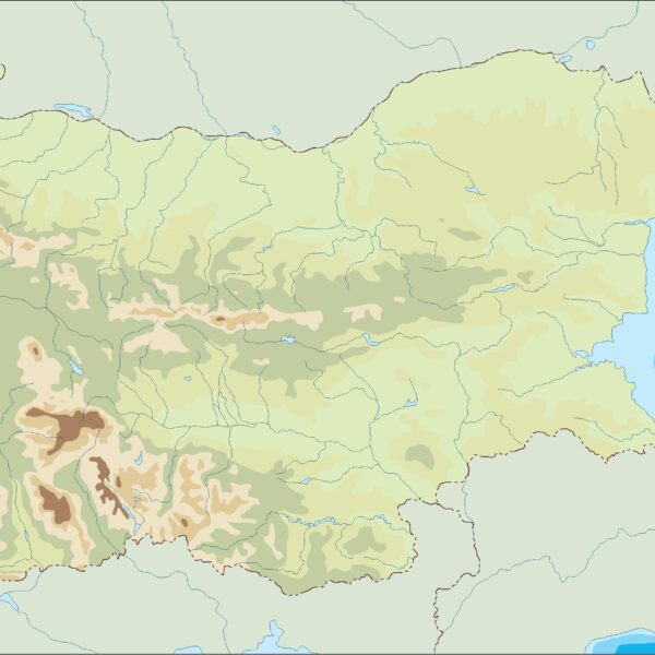 bulgaria illustrator mapa físico digital