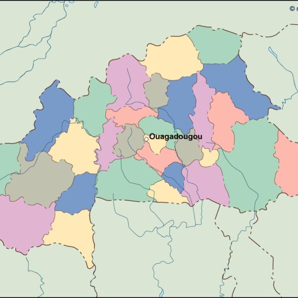 burkina faso vector mapa