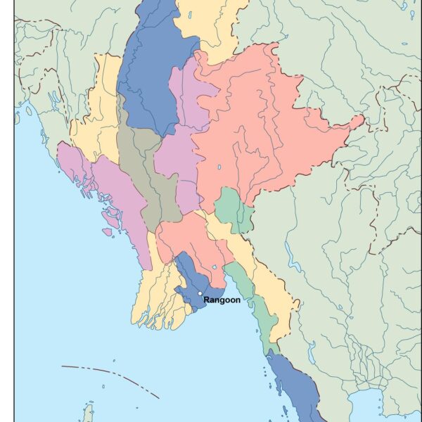 burma vector mapa