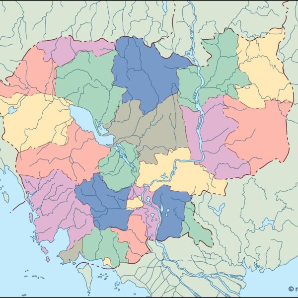 cambodja mapa mudo vectorial