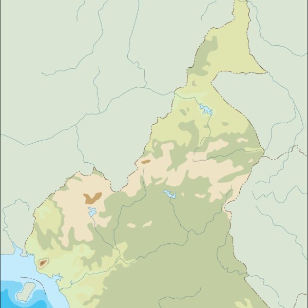 cameroon illustrator mapa físico digital