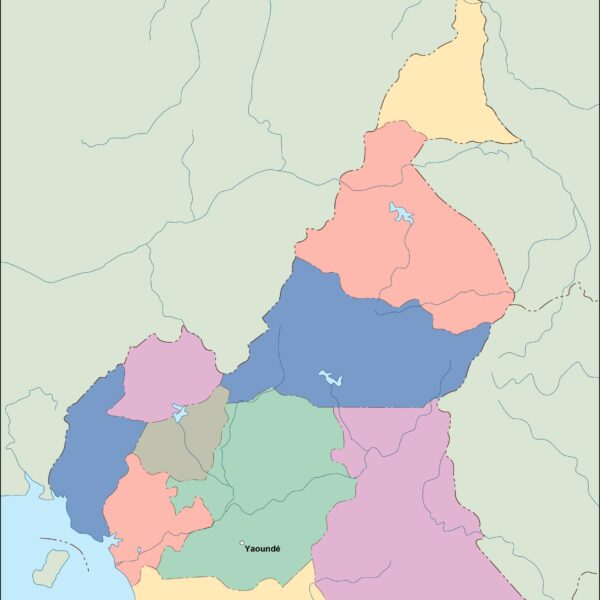 cameroon vector mapa