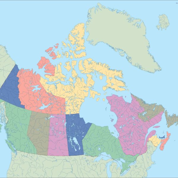 canada mapa mudo vectorial