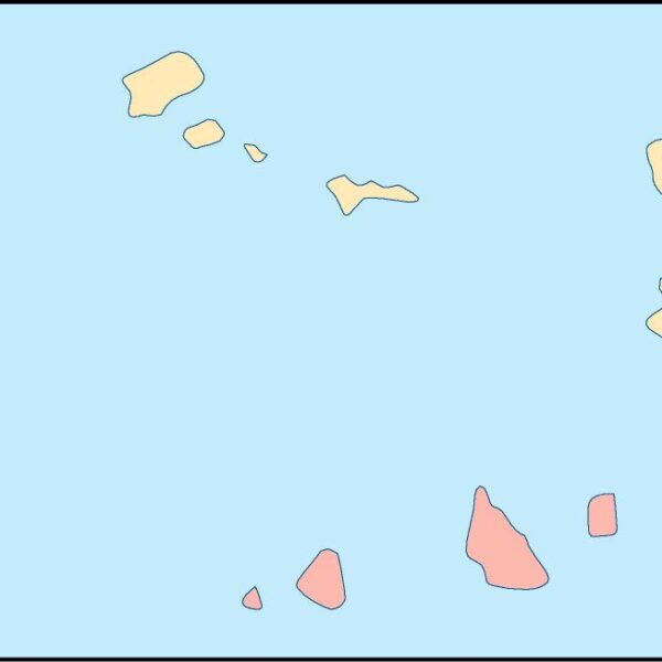 cape verde mapa mudo vectorial