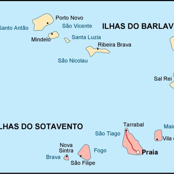 cape verde mapa politico vectorial digital