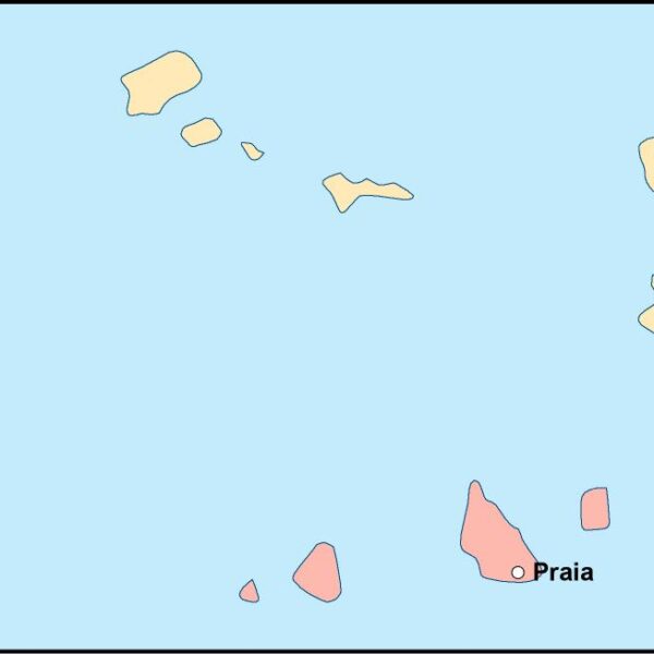 cape verde vector mapa