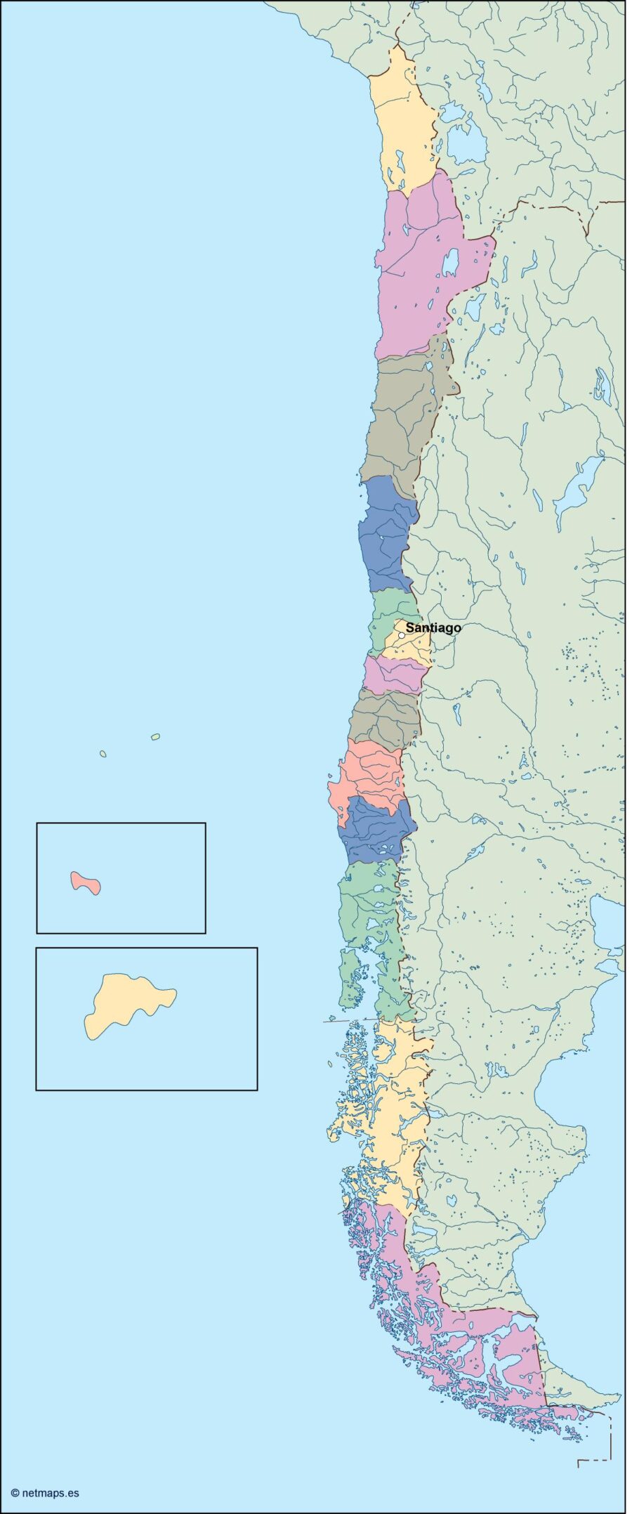 chile vector mapa