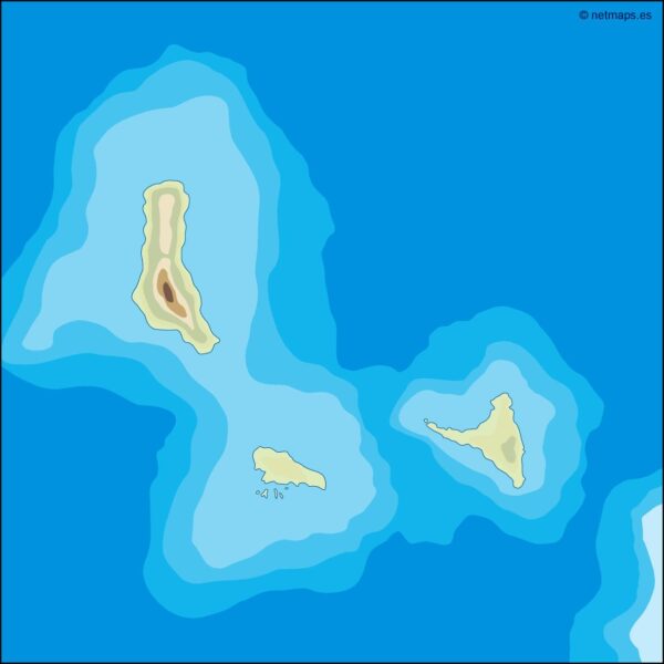 comoros illustrator mapa físico digital