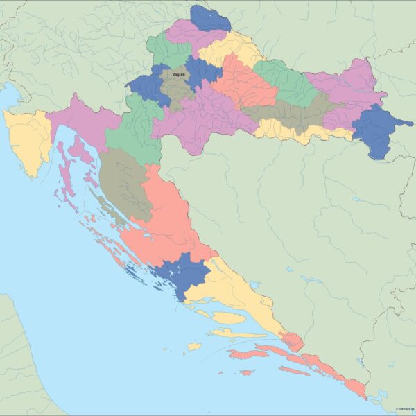 Croacia vector mapa