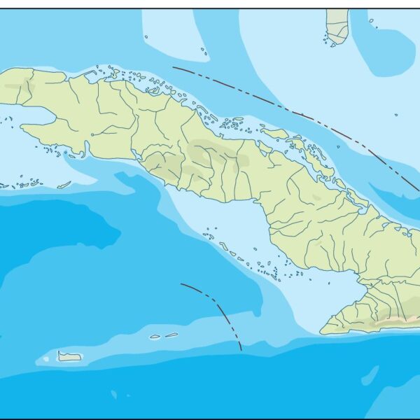 cuba illustrator mapa físico digital