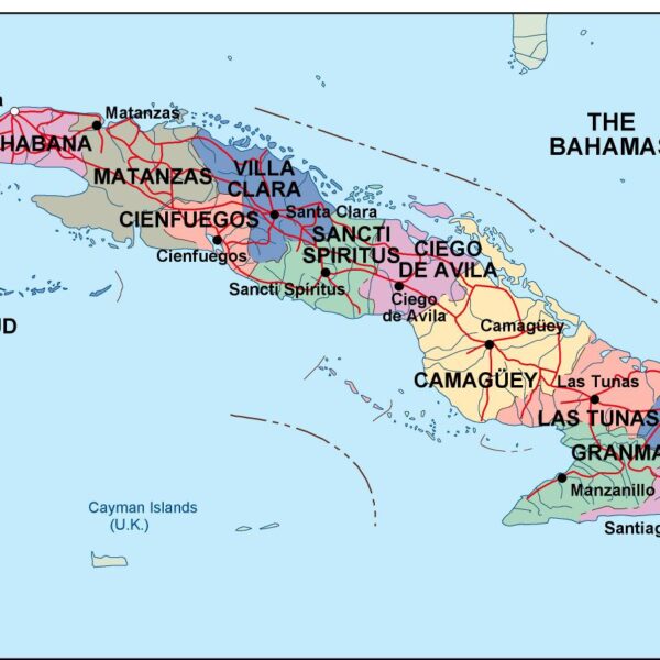 cuba mapa politico vectorial digital