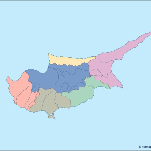 Chipre mapa mudo vectorial